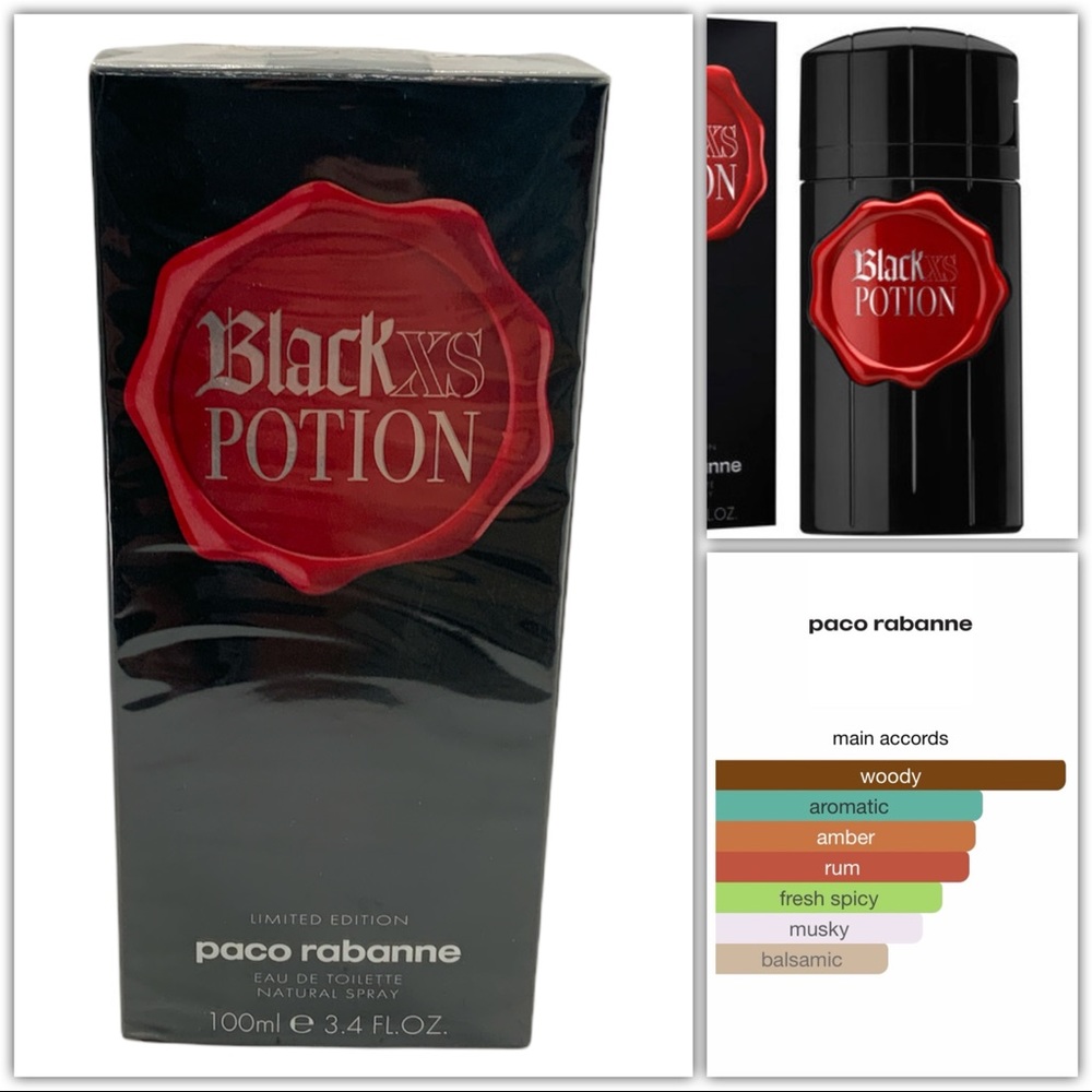 Paco Rabanne BLACK XS POTION 3.4oz/ 100ml EDT Spray for Men - Brand New & Sealed